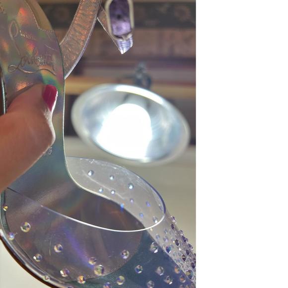 Spikaqueen Strassed Crystal Clear PVC Unicorn ombre Sandals E576 - Picture 11 of 12